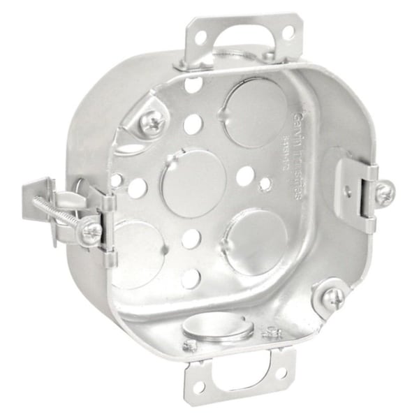 Southwire Electrical Box, 14 cu in, Octagon Box Type, Steel, Octagon Shape - 54151-OW