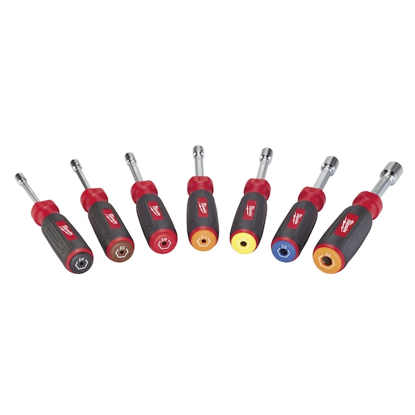 Milwaukee Tool 7 PC Magnetic HollowCore Metric Nut Driver Set - 48-22-2517