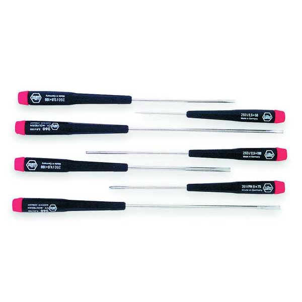 Wiha Precision Screwdriver Set, Sl/Ph, 7 pcs. - 26092