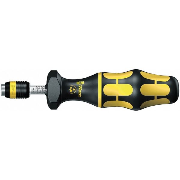Wera ESD Torque Driver, 1/4", 11 to 29 in.-lb. - 05074734001