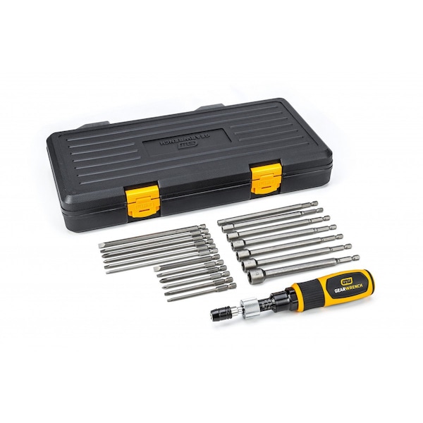 Gearwrench 20 Pc 14 Drive Torque Screwdriver Set 1050 inlbs - KDT89620