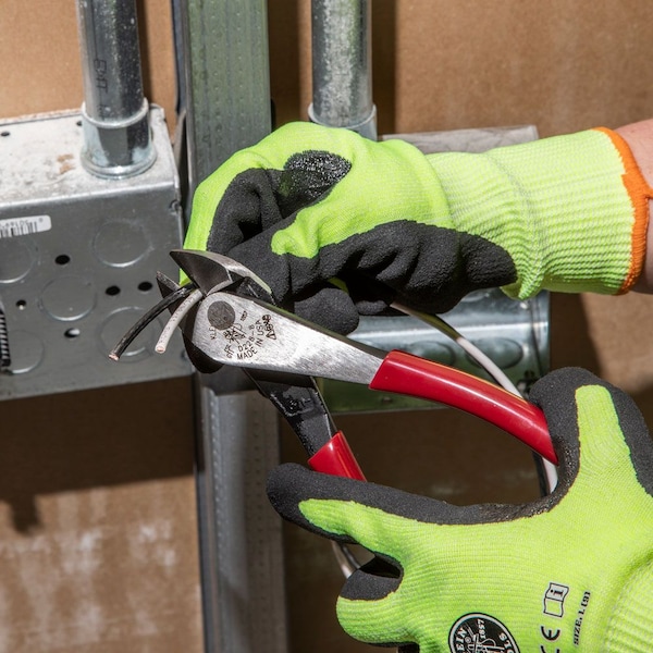 Klein Tools 8 1/8 in High Leverage Diagonal Cutting Plier Standard Cut Oval Nose Uninsulated - D228-8
