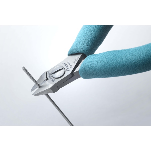 Erem Diagonal Cutting Pliers, 4-1/4", Flush, Tungsten Carbide, ESD-Safe, Cushion Grip Handles - 576TX