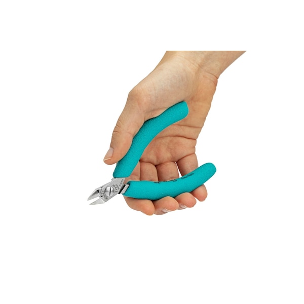 Erem Diagonal Cutting Pliers, 4-1/4", Flush, Tungsten Carbide, ESD-Safe, Cushion Grip Handles - 576TX