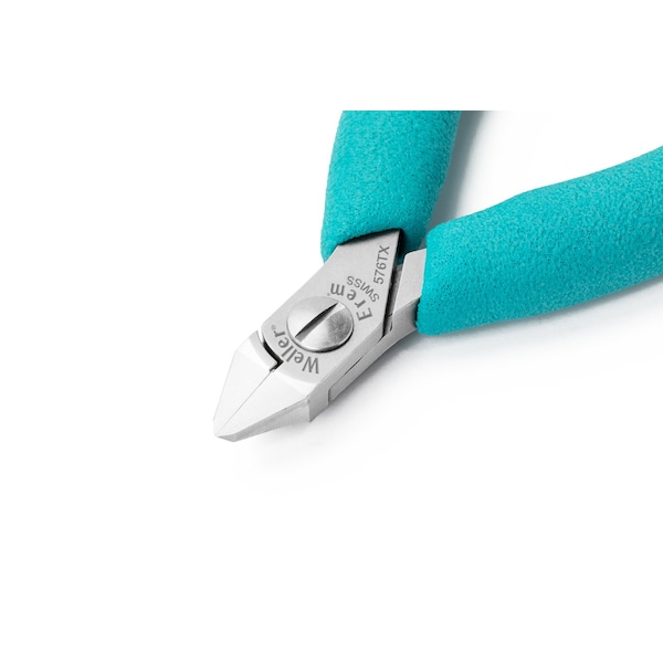 Erem Diagonal Cutting Pliers, 4-1/4", Flush, Tungsten Carbide, ESD-Safe, Cushion Grip Handles - 576TX
