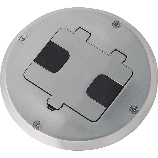 Southwire Electrical Box, 42.8 cu in, Pop-Up Floor Box Type, Stainless Steel, Round Shape - FBCVSS-TRWR-KIT