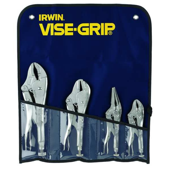 Irwin 4 Piece Original Locking Pliers Set Plain Grip Handle - 428GS