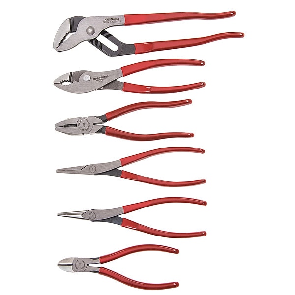 Proto 6 Piece Plastic Grip Pliers Set Plastisol Grips Handle - J202GS