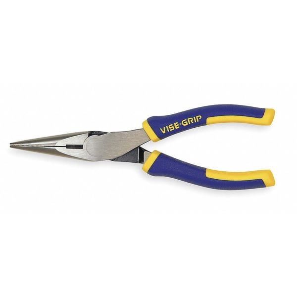 Irwin 6 in Vise-Grip Long Nose Plier, Side Cutter Pro Touch Handle - 2078216