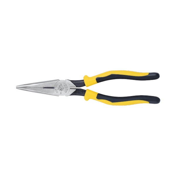 Klein Tools 8 9/16 in J203 Needle Nose Plier, Side Cutter Plastic Dipped Handle - J203-8