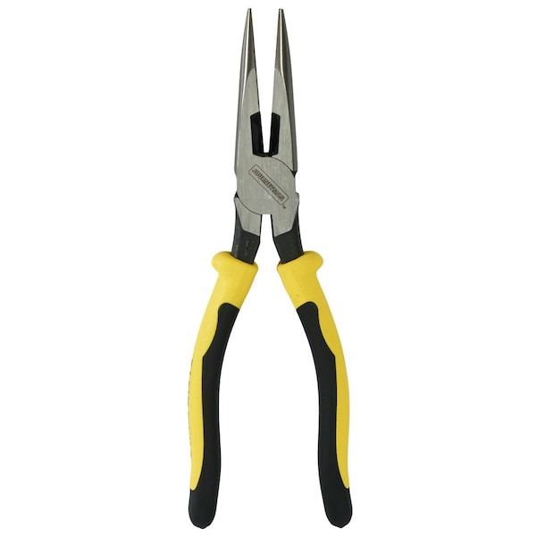 Klein Tools 8 9/16 in J203 Needle Nose Plier, Side Cutter Plastic Dipped Handle - J203-8