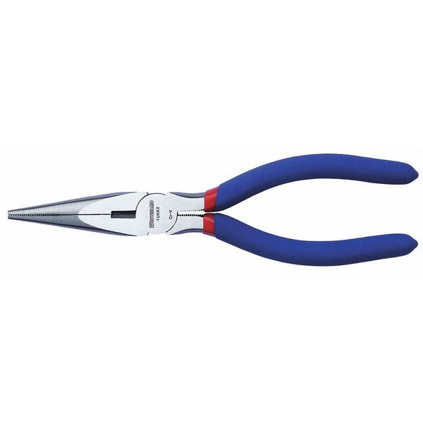 Westward 8 1/5 in Long Nose Plier, Side Cutter Dipped Handle - 1UKK2