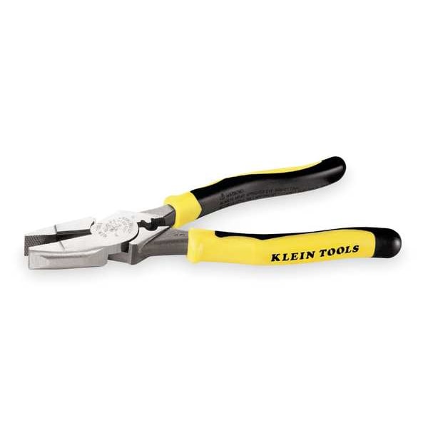 Klein Tools 9 1/2 in Journeyman(TM) Linemans Plier High Leverage w/ Wire Crimper, Steel - J213-9NECR
