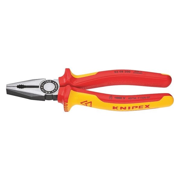 Knipex 8 in Linemans Plier, Steel - 03 08 200 SBA