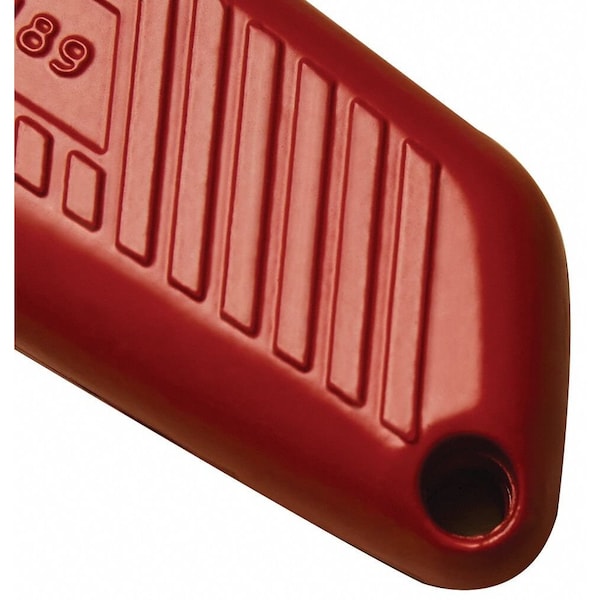 Stanley Safety Knife, Self-Retracting, 5 7/8 in L, Rounded Steel Safety Blade, General Purpose, Orange - 10-189C