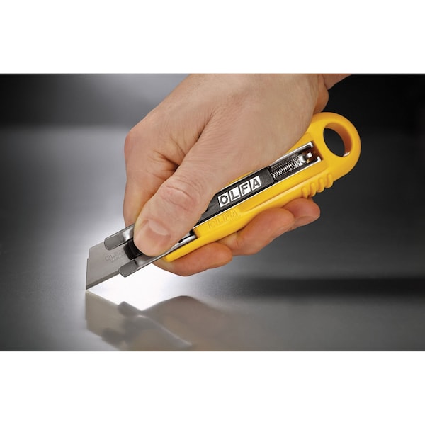 Olfa 5-3/4 in. L. Self-Retracting Safety Knife, Rounded Safety Blade, ABS - SK-4
