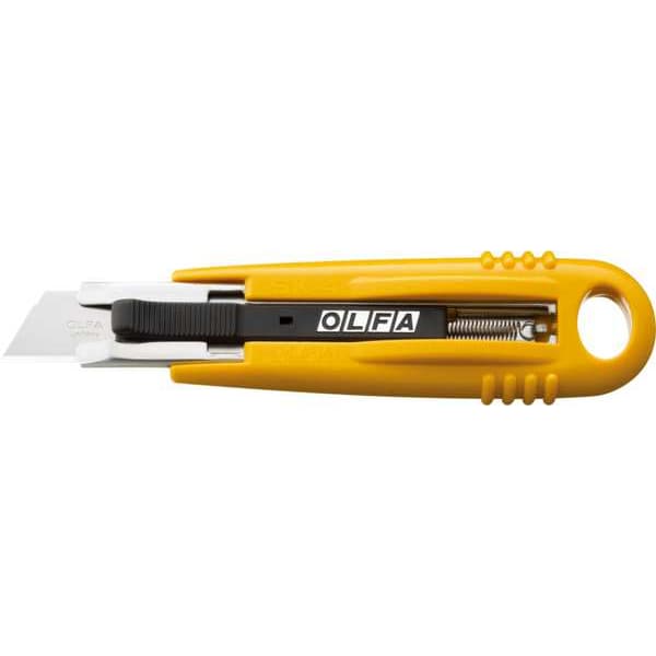 Olfa 5-3/4 in. L. Self-Retracting Safety Knife, Rounded Safety Blade, ABS - SK-4