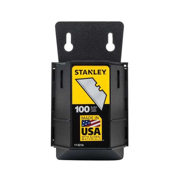 Stanley 2-7/16 in. x 3/4 in. x 0.03125 in. Steel 2-Point Utility Blade (100-Pack) - 11-921A
