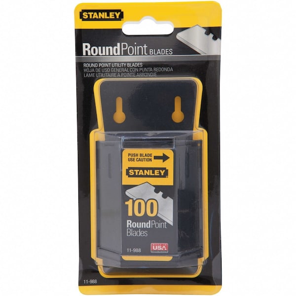 Stanley 3 3/4 in. Round Point Safety Blade, 100-Piece - 11-988