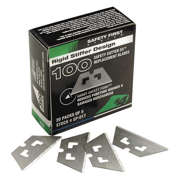 Pacific Handy Cutter Round Point Safety Blade, 2-3/4" W, PK100 - SP-017