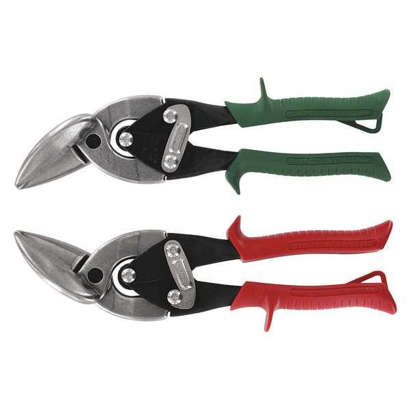 Midwest Snips Offset Aviation Snip Set, 2-Piece, Forged Blade, Alloy Steel, Includes Left and Right Cut Models - MWT-6510C