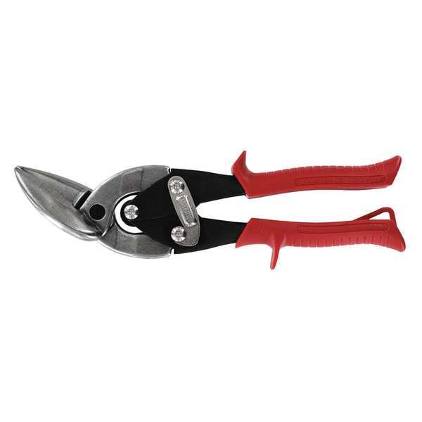 Midwest Snips Aviation Snip, Tight Left Curves/Straight, 9 3/4 in, Steel - MWT-6510L