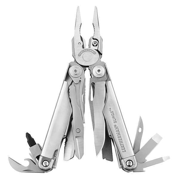 Leatherman 3-1/8 in. Stainless Steel Serrated Blade Surge Multi-Tool with 21 Functions - 830158