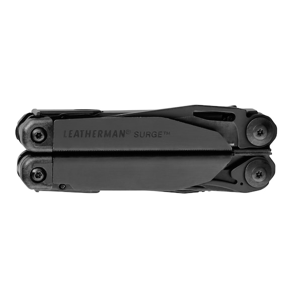 Leatherman Surge Multi-Tool, Blade Type Serrated, Blade Length 3 1/8 in, Black Oxide, 21 Functions - 830278