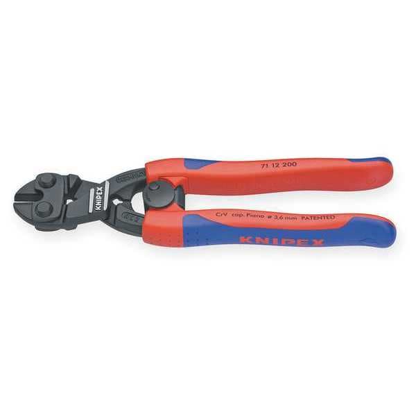 Knipex Mini Bolt Cutter, Steel, 8 In. L - 71 12 200 SBA