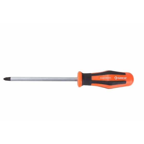 Groz Phillips Bit 208mm, Drive Size: 6mm Hex , Num. of pieces:1 - 33732