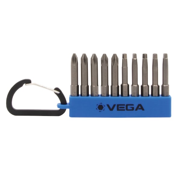 Vega Phillips and Square Carabiner Set, 10 pc, 4 in Length, S2 Steel - 150PRCS10