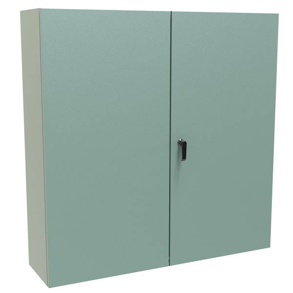 Hammond Steel Electrical Enclosures, 48 in H, 12 in D, 48 in W, NEMA 12, Hinged - EN4TD484812GY