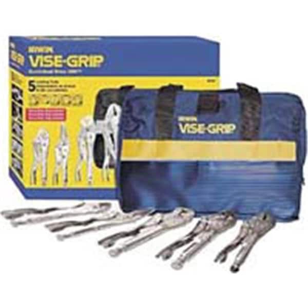 Irwin Vise Grip VG2077704 5 Pieces Locking Pliers Set in A Canvas Tool Tote Bag - VG2077704