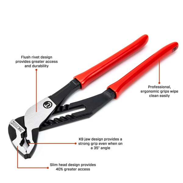 Crescent 16-1/2" Z2 K9™ V-Jaw Dipped Handle Tongue and Groove Pliers - RTZ216V