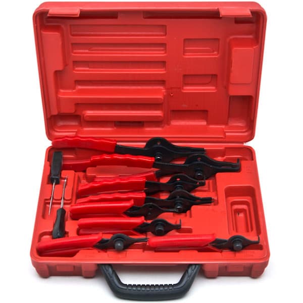 Kapscomoto Snap Ring Plier Set Mechanic PRO Circlips with Case - 11 Piece - NPTC-SRP11-3A