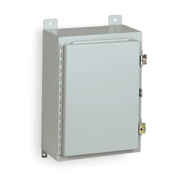Wiegmann Carbon Steel Electrical Enclosures, 30 in H, 8 in D, 30 in W, NEMA 12, Hinged - N12303008