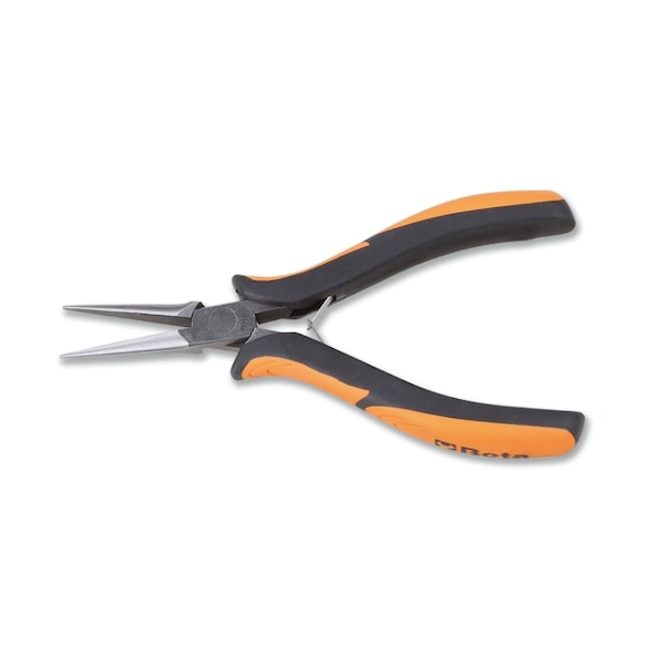 Beta 1178BM Smooth Half-Round Long Needle Nose Pliers, Bi-Material Handles - 011780101