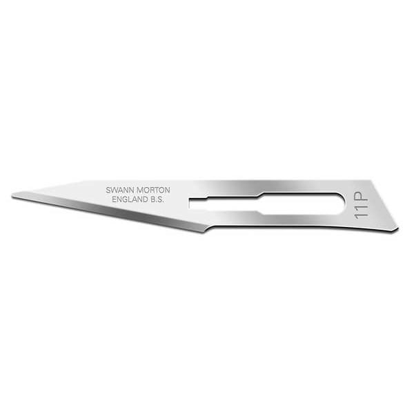 Swann-Morton Carbon blade, NonSterile Carbon Stl, PK100 - 02SM11P