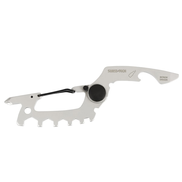 Prime-Line SWISS+TECH 10-in-1 Every Day Carry EDC Multi-Tool, w/Carabiner Clip Single Pack - ST029015