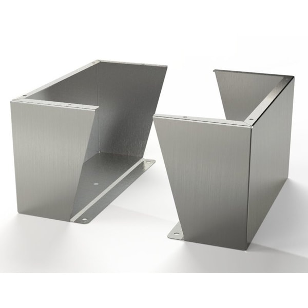 Saginaw Control & Engineering Floor Stand Kit, 12 in. H x 20 in. W x 9.13 in. L, 304 Stainless Steel, 1 PR - SCE-FK1220SS