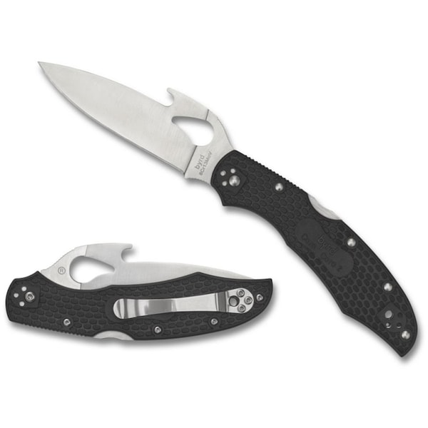 Spyderco 2024 Spyderco Cara Cara 2 Lightweight Black Emerson Opener Plain - SPY-BY03PBK2W