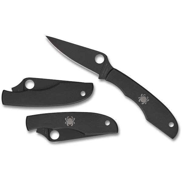 Spyderco 2023 Spyderco Reveal 6 Grasshopper Black Blade Plain Edge - SPY-C138BKP