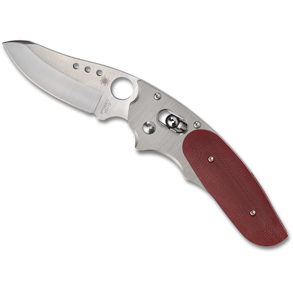 Spyderco 2021N Spyderco Viele Phoenix Sprint Run, G-10 Red/Titanium, Plain Blade, Reveal 7 - SPY-C114GPRD