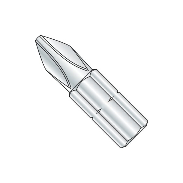 Newport Fasteners 3 X 1 X 1/4 Phillips Insert Bits/Point Size: #3/Length 1"/Shank: 1/4" , 200PK - 187854