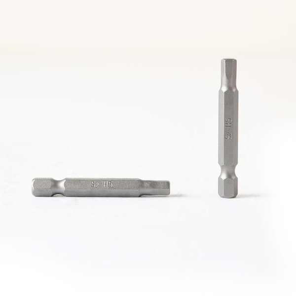 Superior Steel Single End Hexagonal Screwdriver Bits - 2 Inch Long - 5mm Hex, PK 25 - BH205-25PK