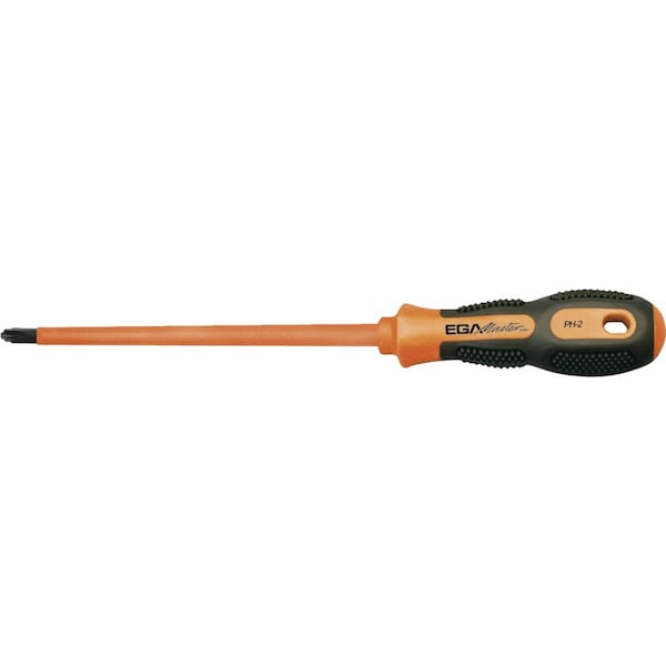 Ega Master SCREWDRIVER FOR TERMINAL SCREW (SLOTTED/PHILIPS) PH-2 X 125 MM  MASTERTORK 1000 V - 79164