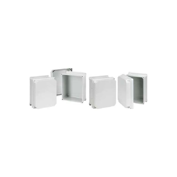 Pentair Equipment Protection Fiberglass Electrical Enclosures, 15.62 in H, 7.24 in D, 13.62 in W, NEMA 4X, Hinged - RHJ1614HWLG