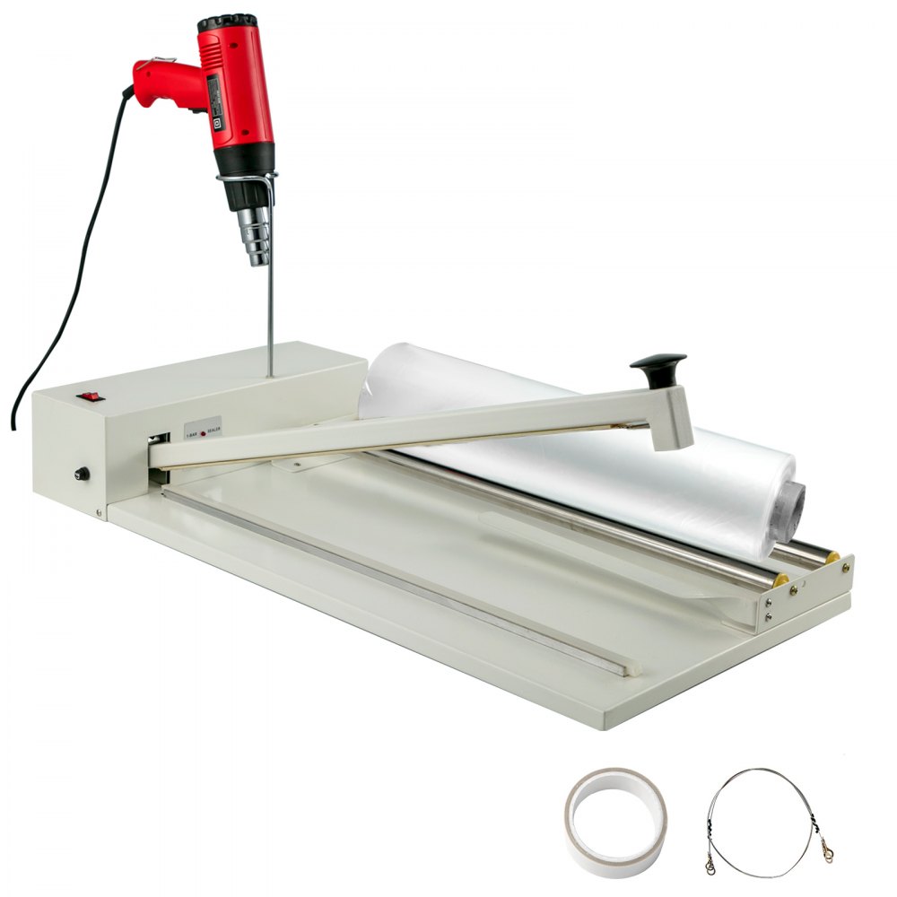 VEVOR 24" I-Bar Shrink Wrap Machine, 800W Shrink Wrap Sealer with Heat Gun, Shrink Film Shrink Wrap Sealer Compatible with PVC POF Film - FMJ24INSSBZRFJTJ1V1