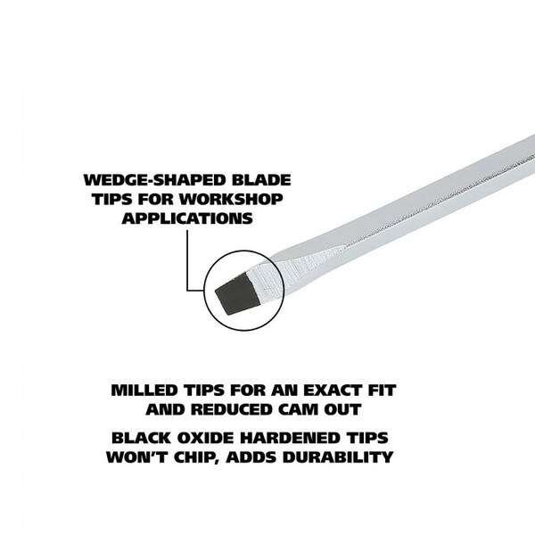 Great Neck 3/16 x 4 Inch Slotted Square Shank Screwdriver - 73012