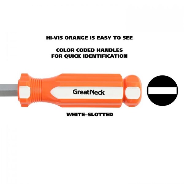 Great Neck 3/16 x 4 Inch Slotted Square Shank Screwdriver - 73012
